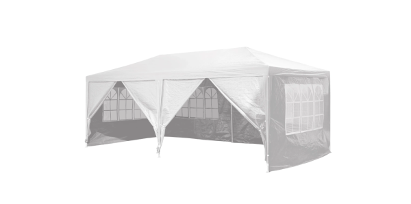 Pavillon Tavares 584 cm x 292 cm x 255 cm Weiß