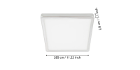 LED-Deckenleuchte IP44 28,5x28,5cm 2500lm...