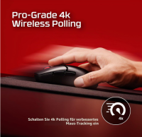 HyperX PulsefireSaga Pro Wireless Gaming Mouse – 4K Wireless Polling