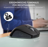 CHERRY Stream Mouse Comfort, Kabellose Ergonomische Maus ohne OVP