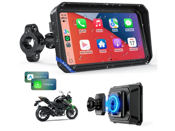 WonVon 6.25 Zoll Motorrad Carplay Display Motorrad Navigationsgeräte