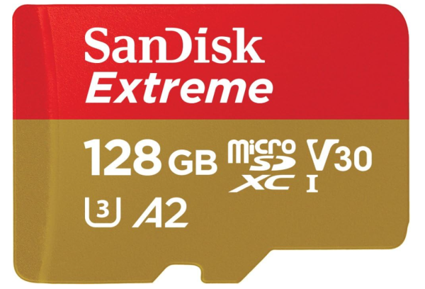 SanDisk 128GB Extreme microSDCX Karte + Adapter, bis zu 190MB/s Lesen OHNE OVP