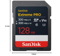 SanDisk Extreme PRO SDXC Speicherkarte 128 GB, bis zu 300...
