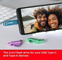 SanDisk 256 GB Ultra Dual Drive Go, USB-C & USB-A, 400 MB/s OHNE OVP