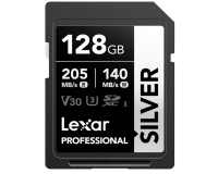 Lexar Silver SD Karte 128GB, SDXC Card 205 MB/s Read...