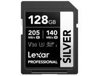 Lexar Silver SD Karte 128GB, UHS-I SDXC Card 205 MB/s...