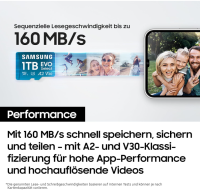 Samsung EVO Select (2024) microSD-Karte + SD-Adapter, 256 GB OHNE OVP