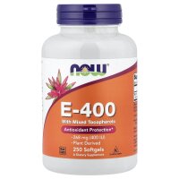 NOW Foods, Natural E-400 with Mixed Tocopherols, Natural E-400 mit gemischten Tocopherolen, 250 Weichkapseln