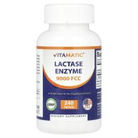 Vitamatic, Lactase Enzyme, Lactase-Enzym, 9.000 FCC, 240 Tabletten