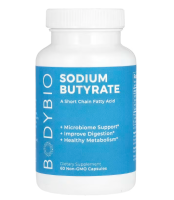 BodyBio, Natriumbutyrat, 60 GMO-freie Kapseln