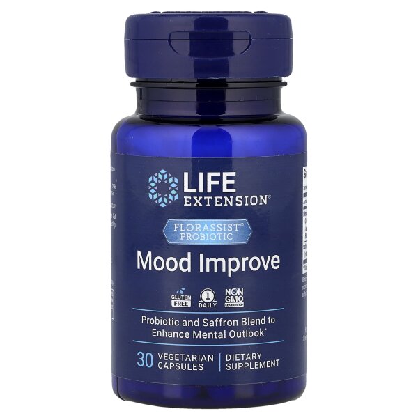 Life Extension, FLORASSIST® Probiotic, Probiotikum, Stimmung verbessern, 30 pflanzliche Kapseln