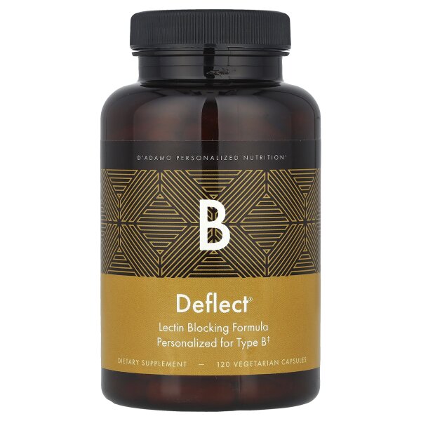 DAdamo Personalized Nutrition, Dereflekt® B, Lektin-Blockierungsformel, 120 pflanzliche Kapseln