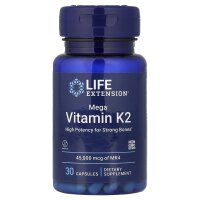 Life Extension, Mega Vitamin K2, hochwirksam, 45.000 mcg, 30 Kapseln