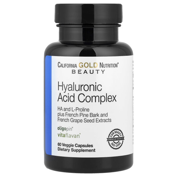 California Gold Nutrition, Hyalurons?ure-Komplex, 60 vegetarische Kapseln