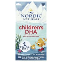 Nordic Naturals, Childrens DHA™, Ages 3+ Erdbeer, 360 Mini Kaukapseln