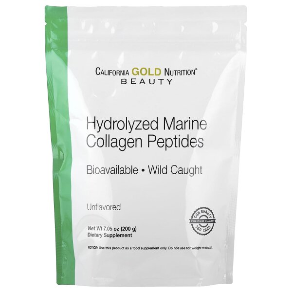 California Gold Nutrition, Hydrolysierte marine Kollagenpeptide, neutral, 200g