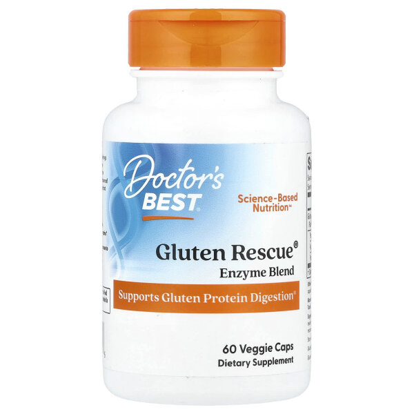 Doctors Best, Gluten Rescue® Enzyme Blend, Enzymmischung zur Unterstützung der Verdauung von Gluten, 60 pflanzliche Kapseln
