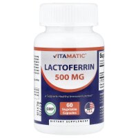 Vitamatic, Lactoferrin, 500 mg, 60 pflanzliche Kapseln