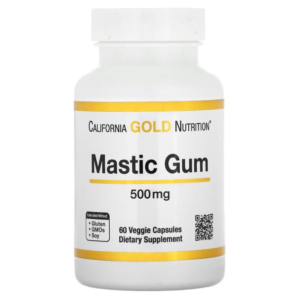 California Gold Nutrition, Mastic Gum, Mastix, 500 mg, 60 vegetarische Kapseln