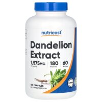 Nutricost, Dandelion Extract, Löwenzahnextrakt, 180 Kapseln (525 mg pro Kapsel)