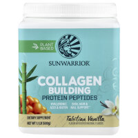 Sunwarrior, Plant-Based Collagen Builder Protein Peptides, pflanzliche Kollagen-Proteinpeptide, Tahiti-Vanille, 500 g