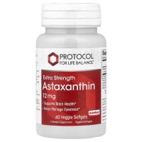 Protocol for Life Balance, Astaxanthin, 12 mg, 60 vegetarische Weichkapseln