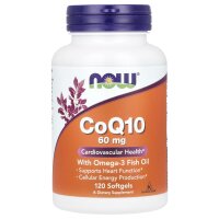 NOW Foods, CoQ10 mit Omega-3-Fischöl, 120 Weichkapseln