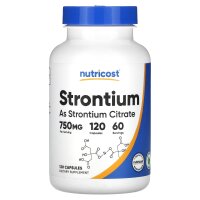 Nutricost, Strontium, 120 Kapseln (375 mg pro Kapsel)