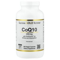 California Gold Nutrition, CoQ10 with BioPerine® Black Pepper Extract, CoQ10 mit BioPerine® Schwarzem-Pfeffer-Extrakt, 360 mg, 360 pflanzliche Kapseln