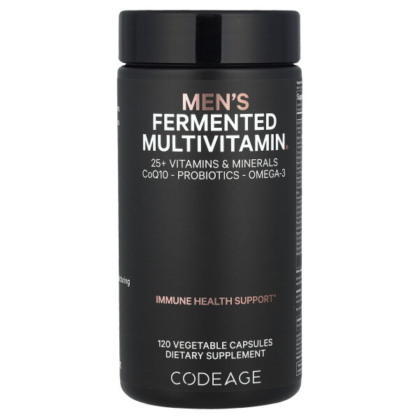 Codeage, Men’s Fermented Multivitamin, fermentiertes Multivitamin für Männer, 120 pflanzliche Kapseln