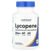 Nutricost, Lycopin, 20 mg, 60 Weichkapseln
