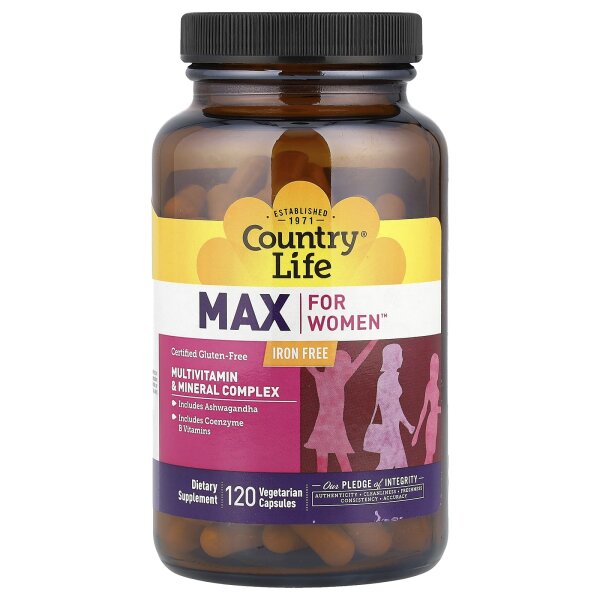 Country Life, Max for Women, Multivitamin- und Mineralstoffkomplex, 120 Kapseln