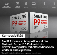 Samsung P9 Express microSD Express 512 GB, Speicherkarte,...