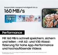Samsung EVO Select (2024) microSD-Karte + SD-Adapter, 1 TB, OHNE OVP