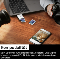 Samsung PRO Ultimate SD-Karte, 128 GB, UHS-I U3, Full HD & 4K UHD, OHNE OVP