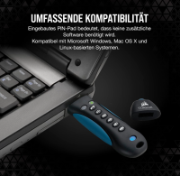 Corsair Flash Padlock 3 64GB Secure verschlüsselter USB-Flash-Laufwerk USB 3.0