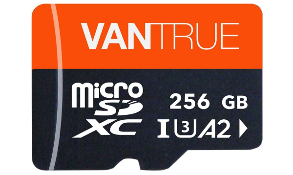 VANTRUE 256GB microSD Speicherkarte, UHS-I U3 4K, inkl. Adapter, OHNE OVP