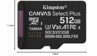 Kingston Canvas Select Plus microSD Speicherkarte 512GB micSDXC , OHNE OVP