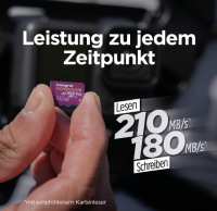 Integral Momentum I 256 GB microSDXC-Karte - bis 210 MB/s lesen, OHNE OVP