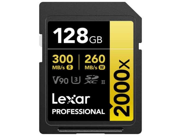 Lexar Professional 2000x SD Karte 128GB, SDXC UHS-II Speicherkarte, OHNE OVP