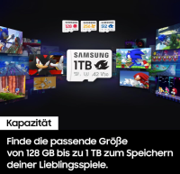 Samsung Sonic the Hedgehog(TM) microSD-Karte + SD-Adapter, 1 TB, OHNE OVP