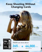 Lexar SILVER PRO SD Karte 256GB, UHS-II SD Speicherkarte, OHNE OVP