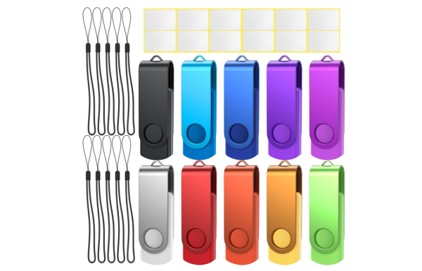 Uflatek USB Sticks 16GB USB 2.0, 10 Stück Memory Stick Bunt, OHNE OVP