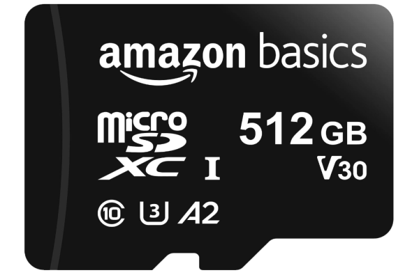 Amazon Basics microSDXC-Speicherkarte mit Adapter in 100 MB/s, 512 GB,