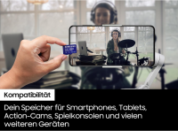 Samsung PRO Plus microSD-Karte + SD-Adapter, 256 GB, OHNE OVP