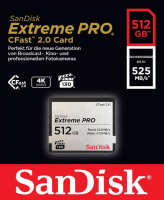 SanDisk Extreme Pro CFast 2.0 Speicherkarte 512 GB, OHNE OVP