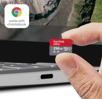 SanDisk Ultra 256 GB microSDXC UHS-I-Karte für Chromebook SD-Adapter, OHNE OVP
