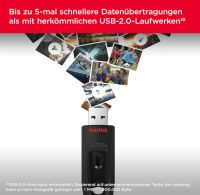 SanDisk Ultra 1 TB, USB-A Laufwerk, bis zu 130 MB/s Lesen, OHNE OVP