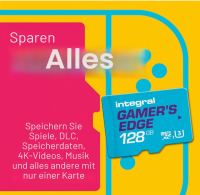 Integral 128GB Gamers Edge Micro SD Card für die Nintendo Switch, OHNE OVP