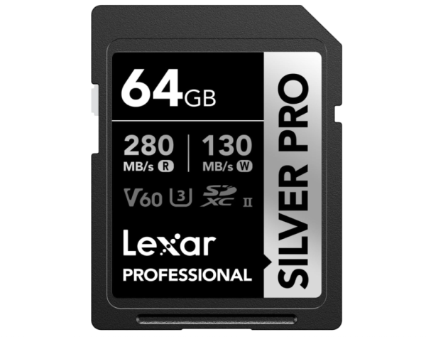 Lexar SILVER PRO SD Karte 64GB, UHS-II SD Speicherkarte, OHNE OVP